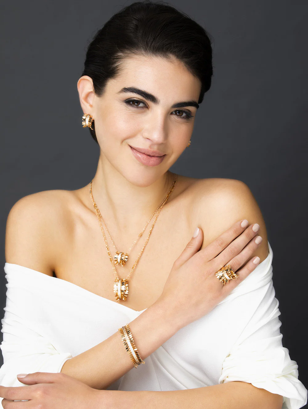 SPETTINATO DOUBLE ROSE GOLD RING - Image 4