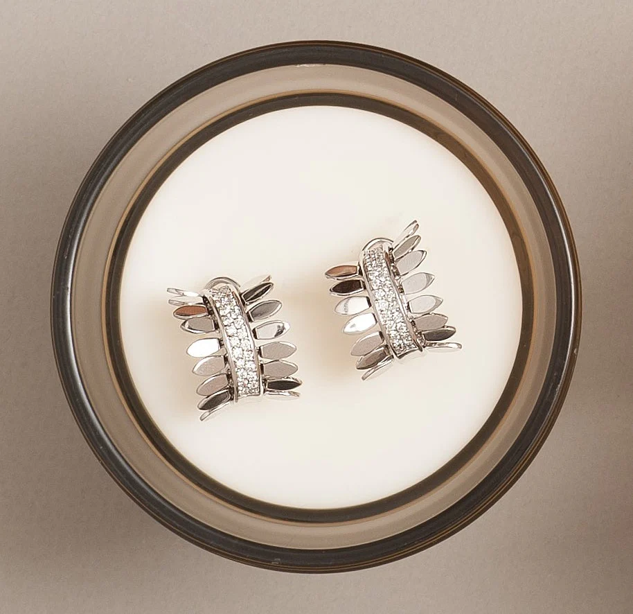SPETTINATO WHITE GOLD EARRINGS - Image 3