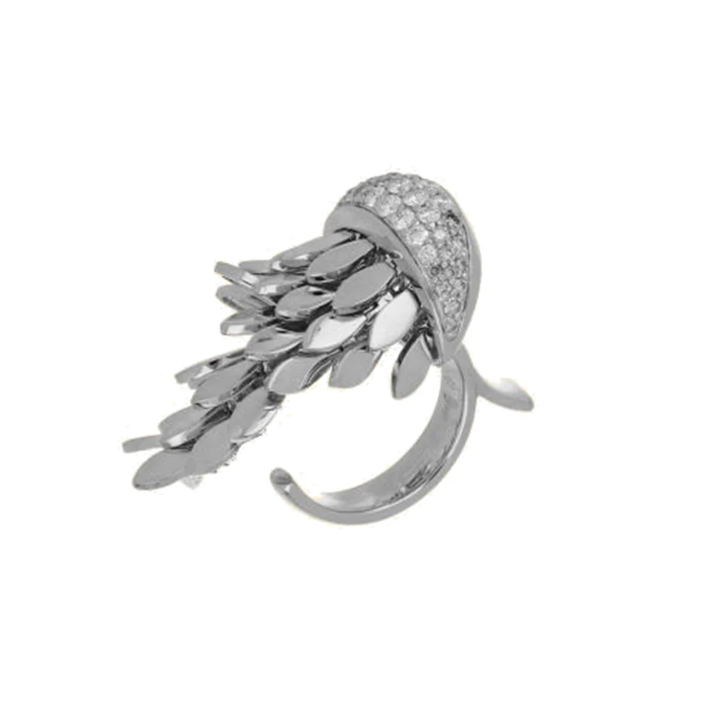 SPETTINATO WHITE GOLD PINKIE RING - Image 2