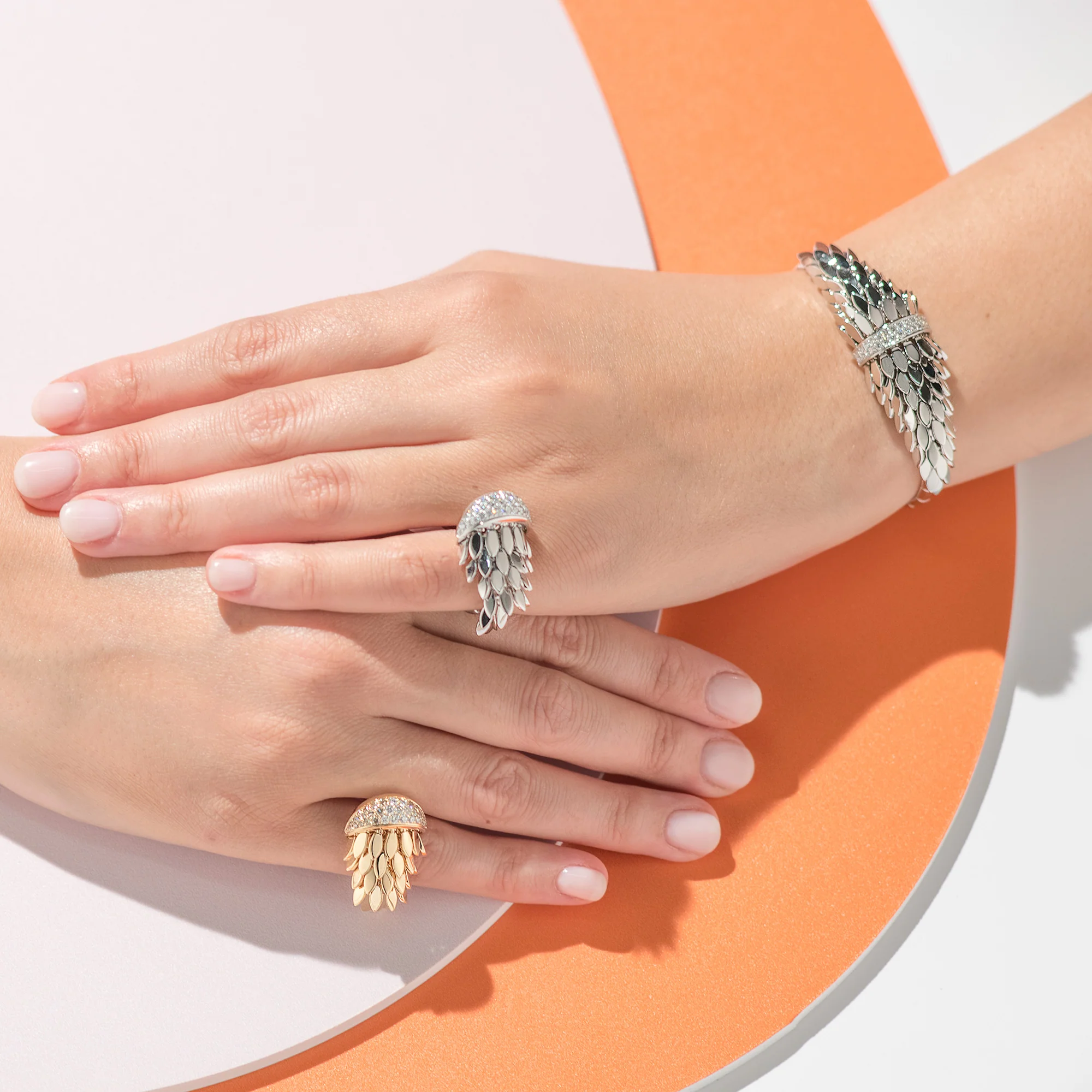 SPETTINATO WHITE GOLD PINKIE RING - Image 3