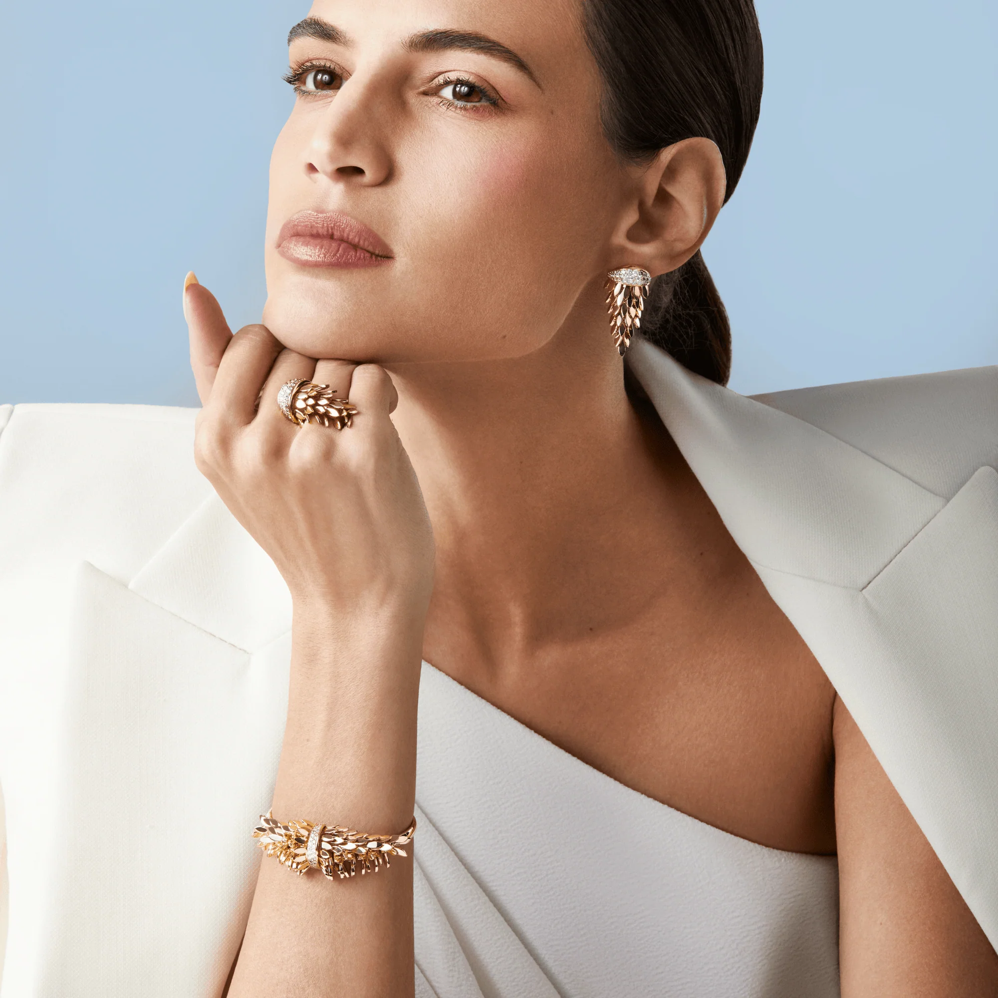 SPETTINATO YELLOW GOLD DOUBLE BRACELET - Image 3