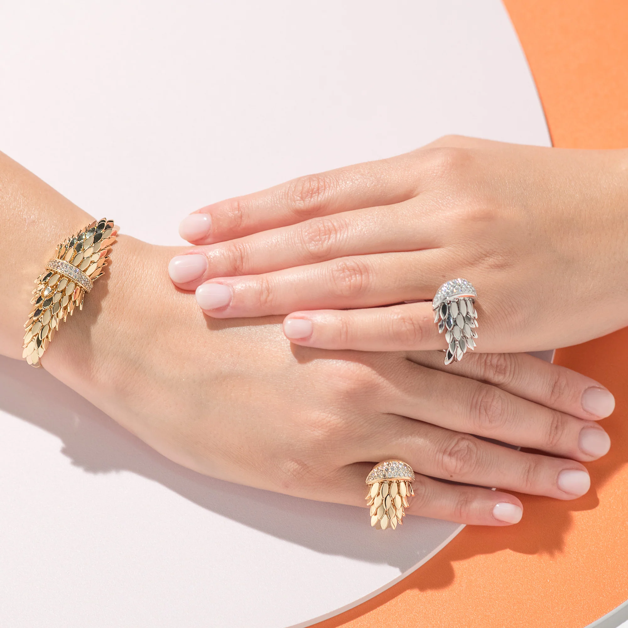 SPETTINATO YELLOW GOLD PINKY RING - Image 5