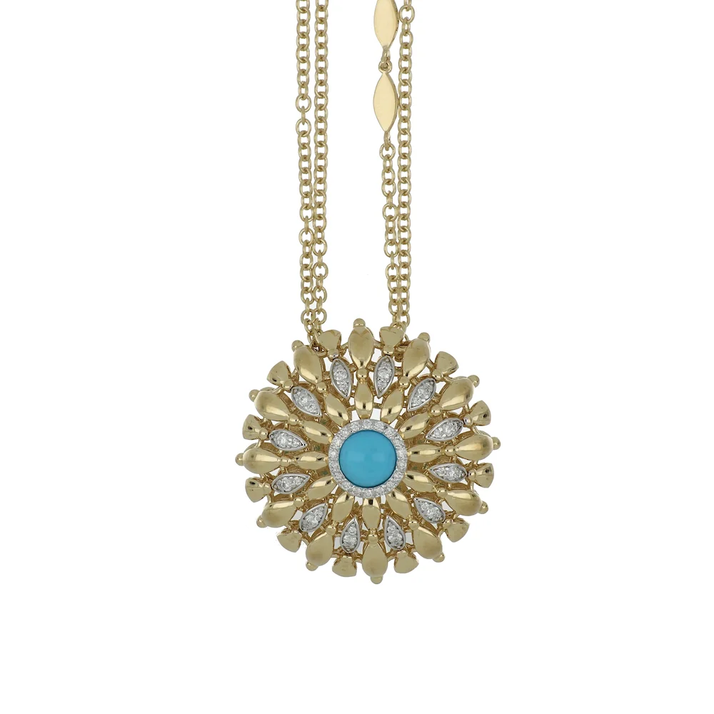 TWIST TWIST BIG PENDANT TURQUOISE - Image 2