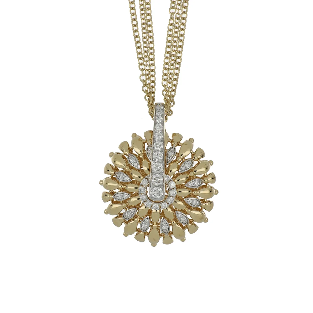 TWIST TWIST BIG SPINNING YELLOW GOLD PENDANT - Image 2