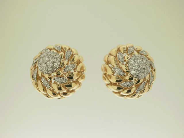 TWIST TWIST BUTTON YELLOW GOLD EARRINGS - Image 3