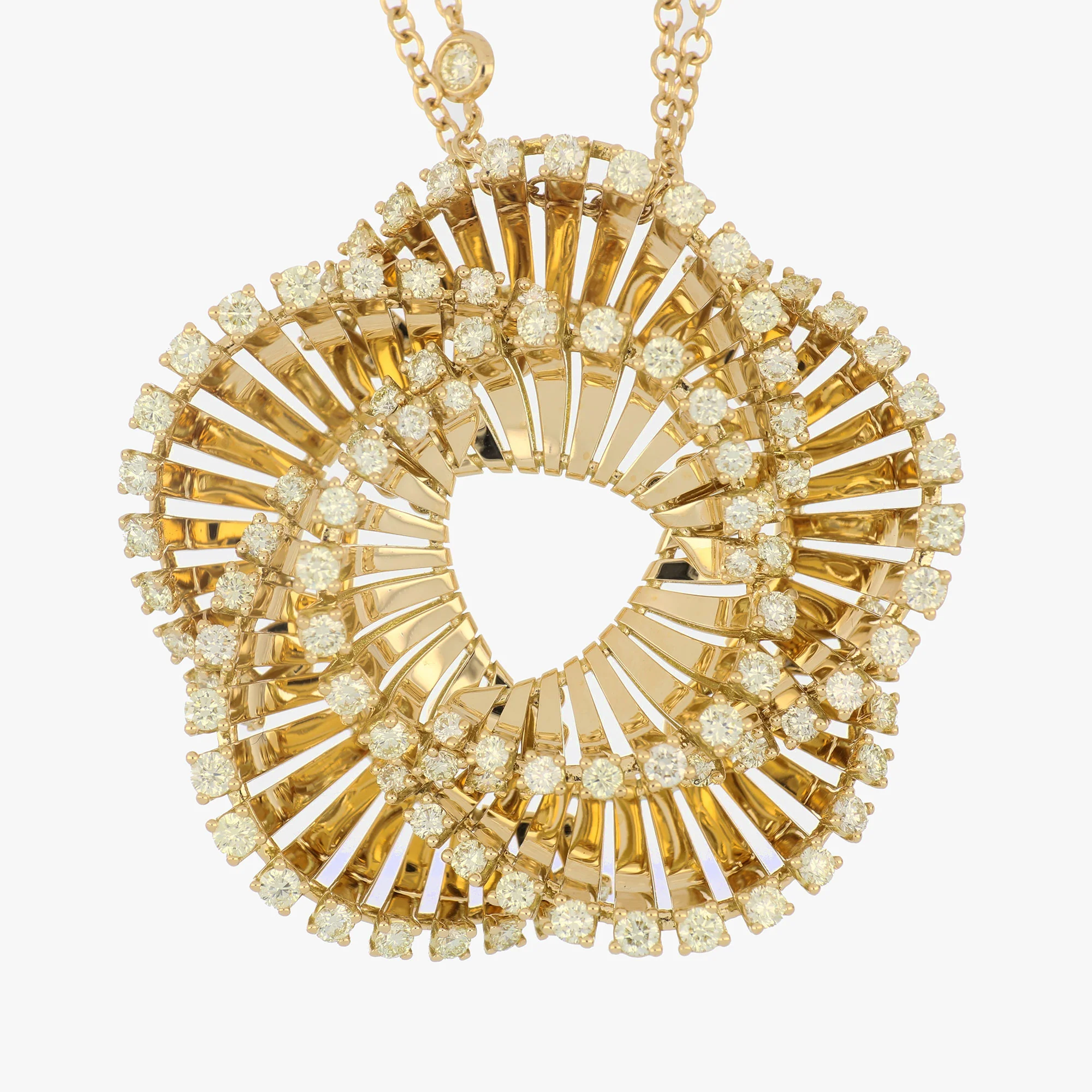 VITO BIG YELLOW GOLD PENDANT - Image 2