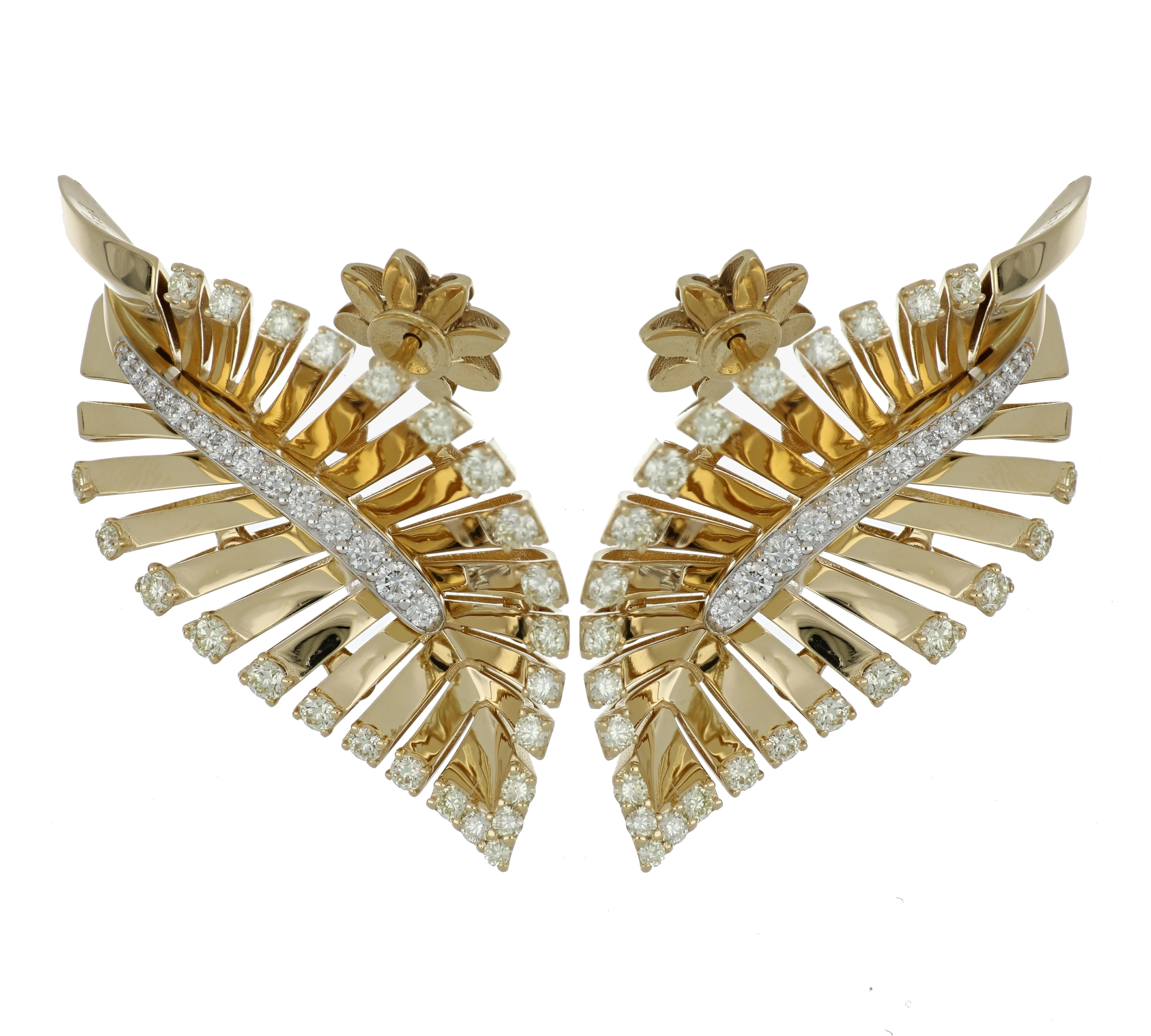 VITO FOGLIA YELLOW GOLD EARRINGS - Image 2