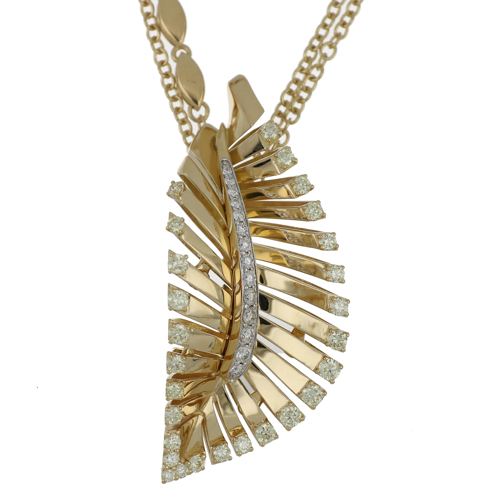 VITO FOGLIA YELLOW GOLD PENDANT - Image 2
