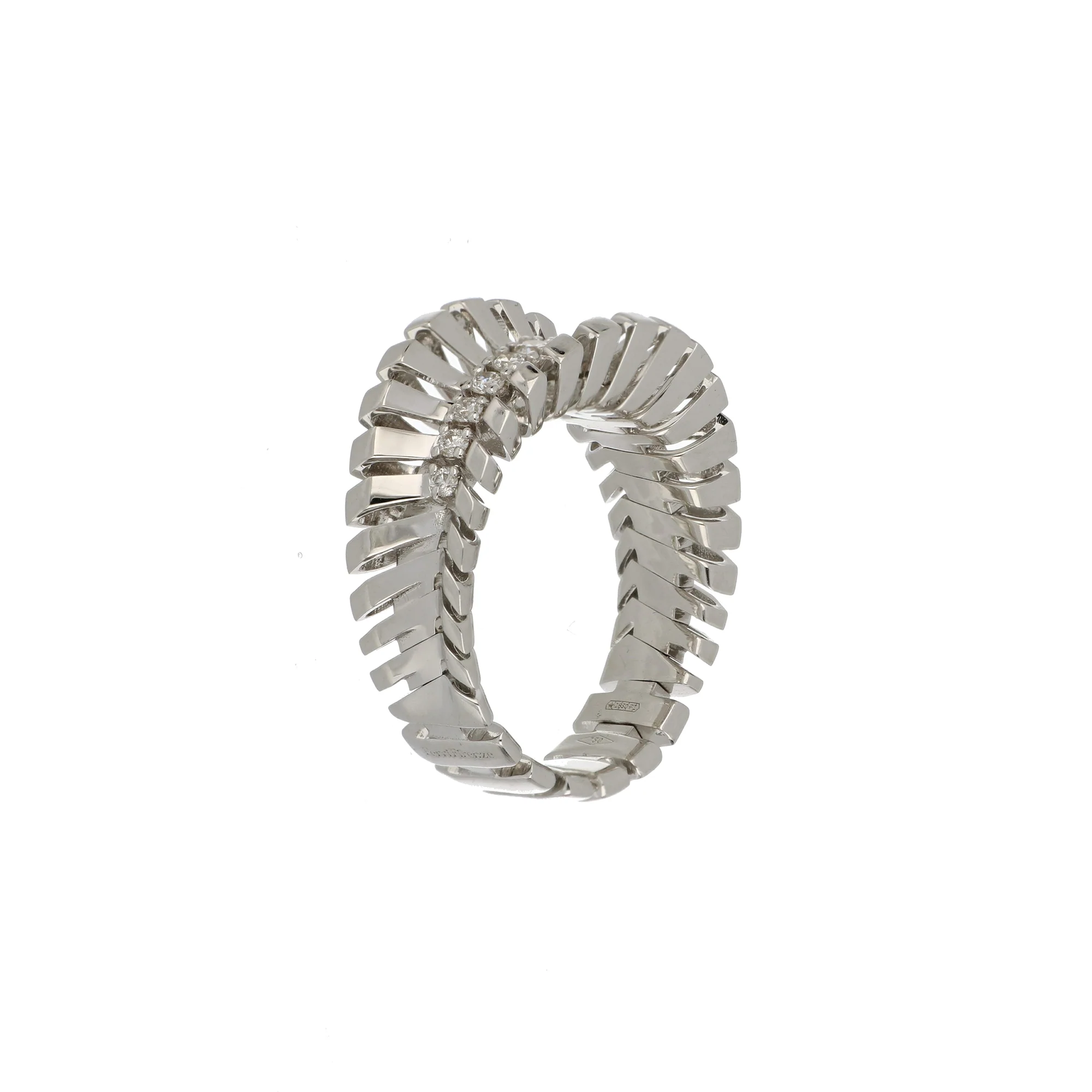VITO MINI-ME WHITE GOLD RING - Image 2
