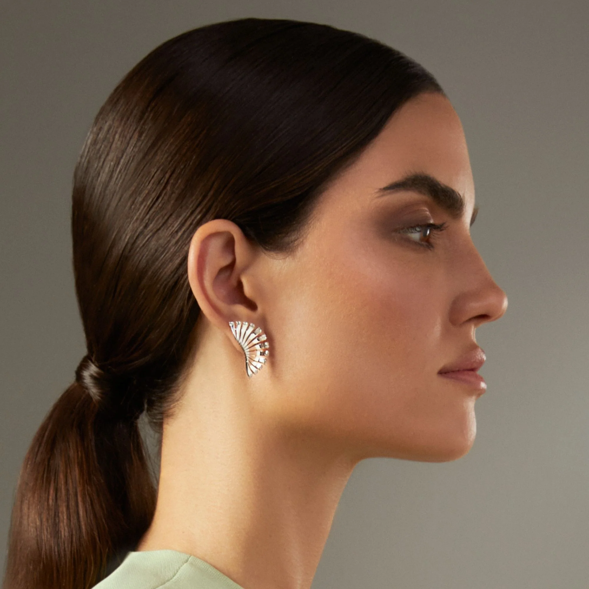 VITO VENTAGLIO WHITE GOLD EARRINGS