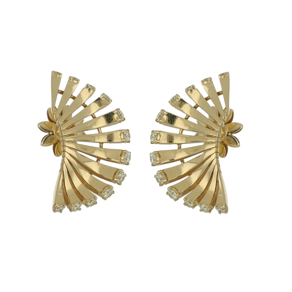 VITO VENTAGLIO YELLOW GOLD EARRINGS - Image 2
