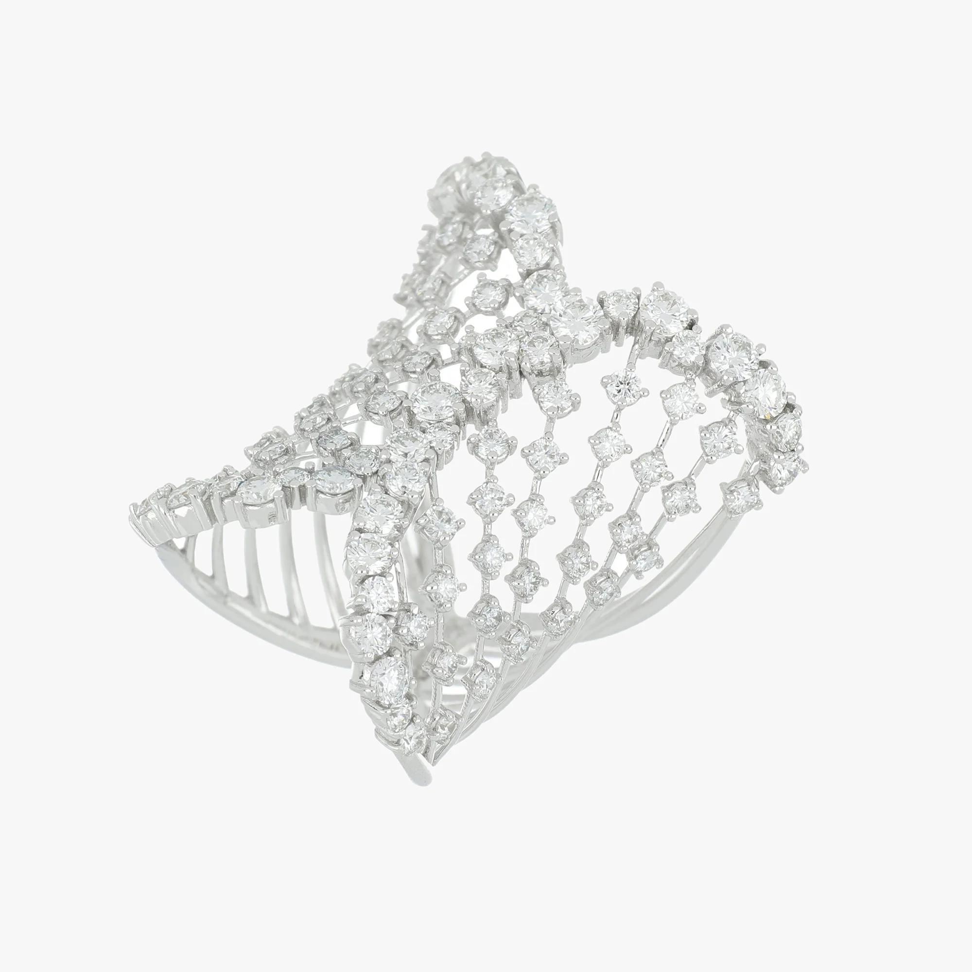 WHITE WONDERS ARIA BIG WHITE GOLD RING - Image 2