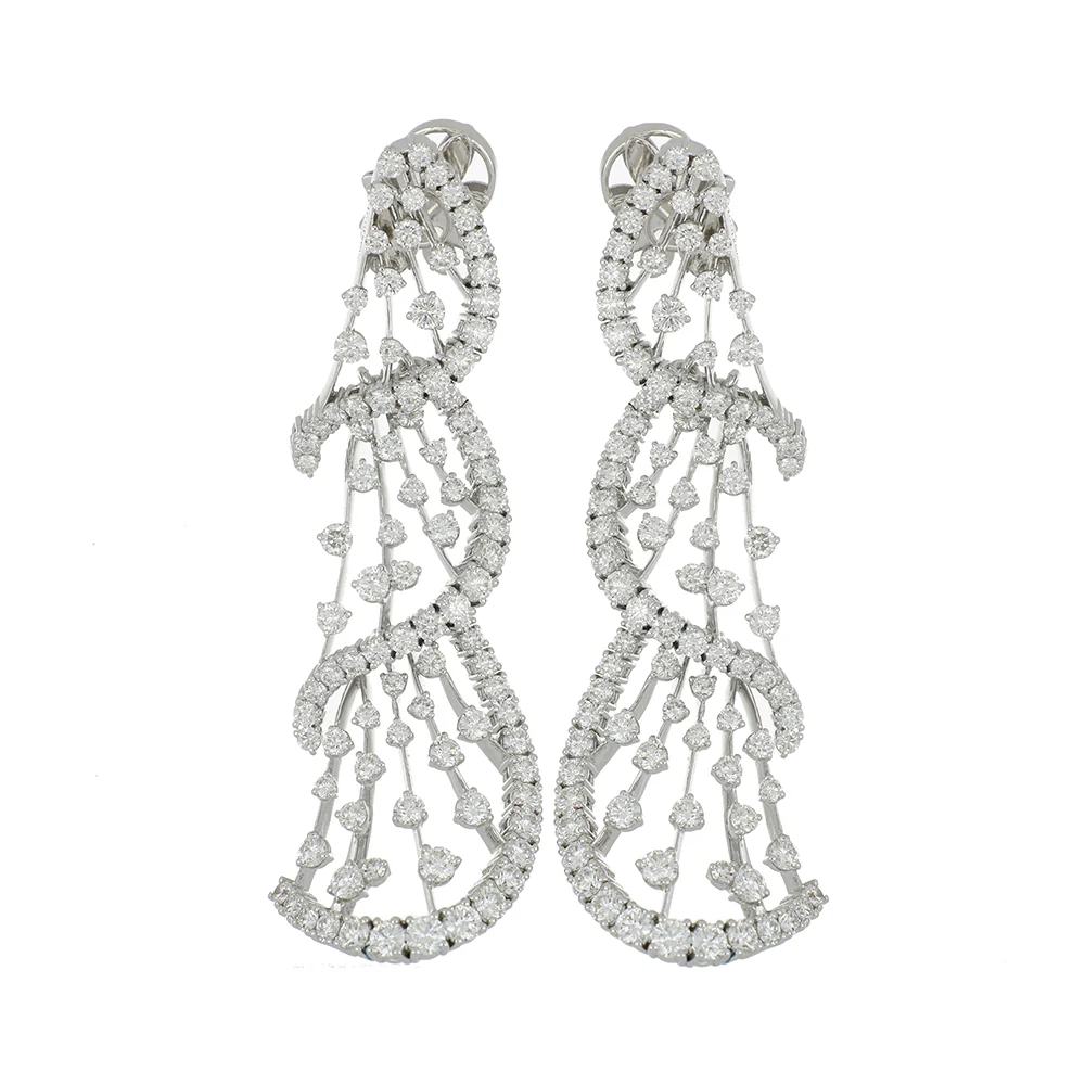 WHITE WONDERS ELICA LONG DIAMONDS EARRINGS - Image 2